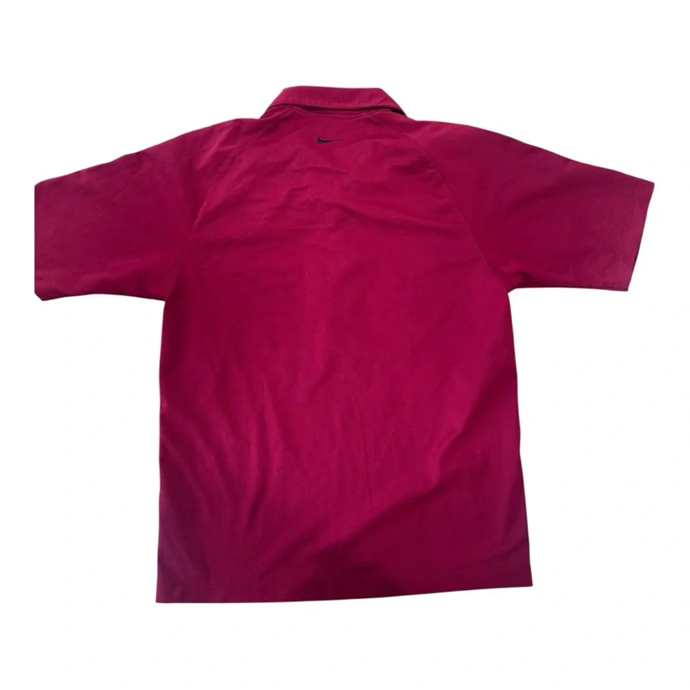 Nike Fit Dry Golf Polo Medium Mens‎ Red w/ Black Stripes Shirt